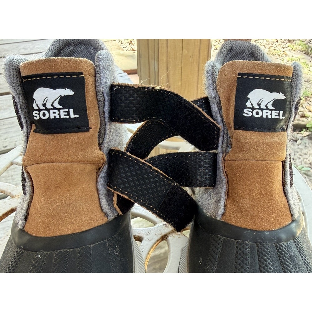 SOREL Kids Out N About Classic Waterproof Boots Grey Brown Felt Suede Size 13 - Picture 9 of 16